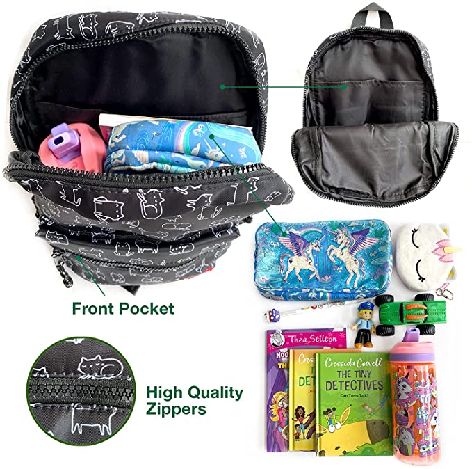 FLOCK THREE Waterproof Kids Backpack & Toddler School Bag For Kindergarten Child