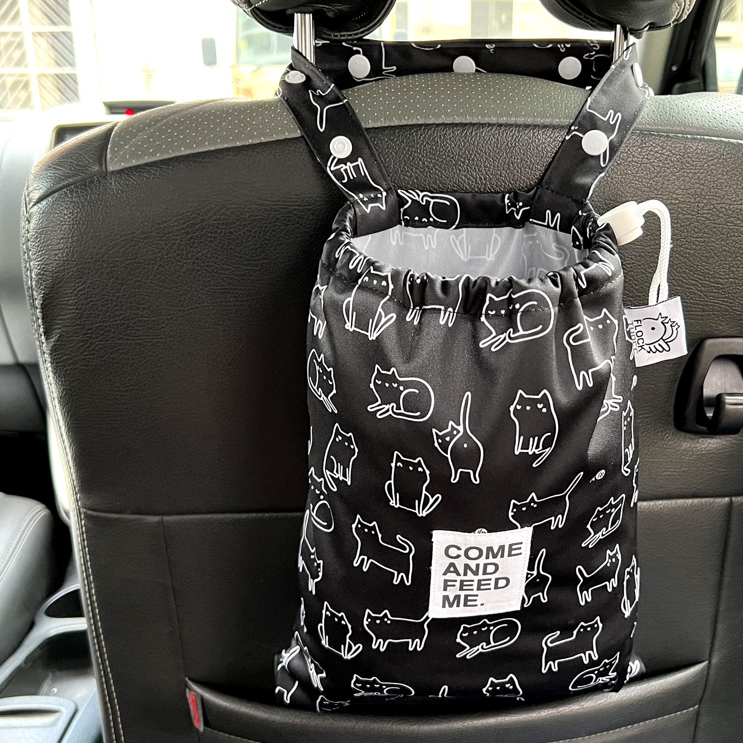 black cat trash bag for car